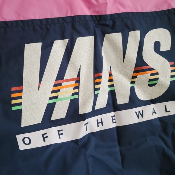 Vans Sport Stripe Anorak 1/2 Button Up Pullover Hoodie Women Sz S - Picture 10 of 13